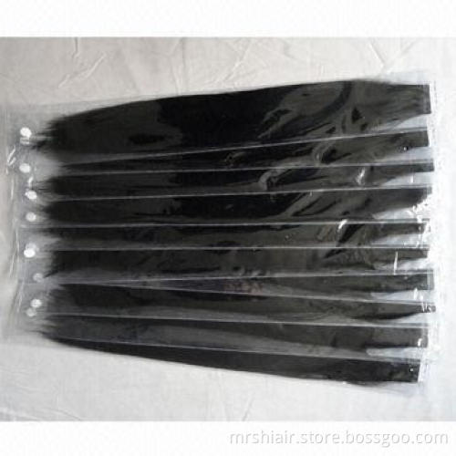20inch Jet black color tape extension, 4*0.8cm 2.5 grams straight remy hair factory wholesale